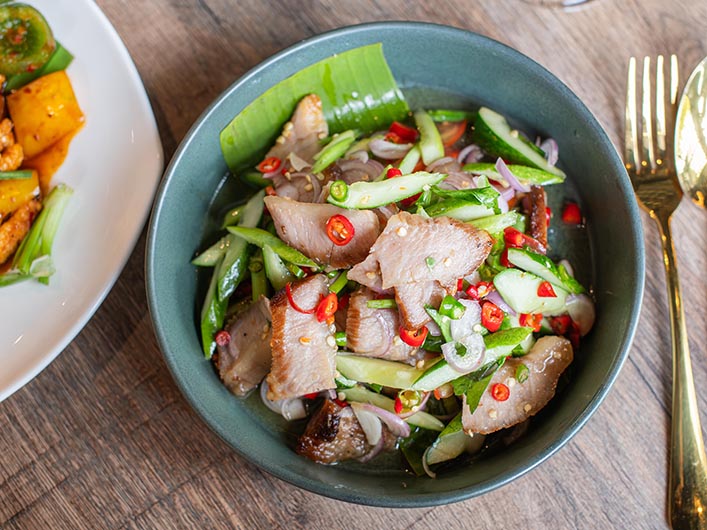 Grilled Pork Neck Salad