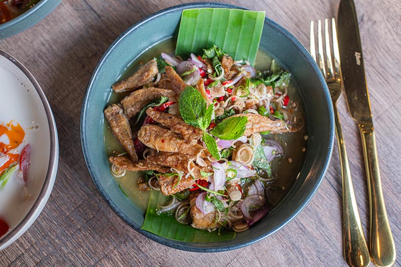 Mixed Fried Herb Spicy Salad
